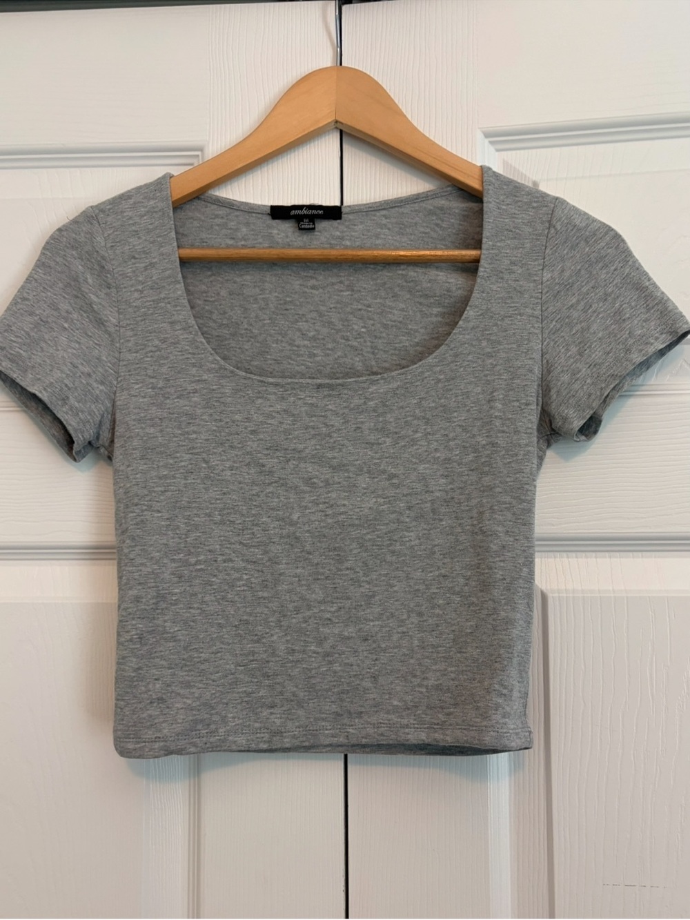 Ambiance Scoop Neck Gray Top